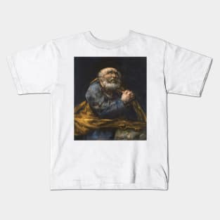 The Repentant St. Peter by Francisco Goya Kids T-Shirt